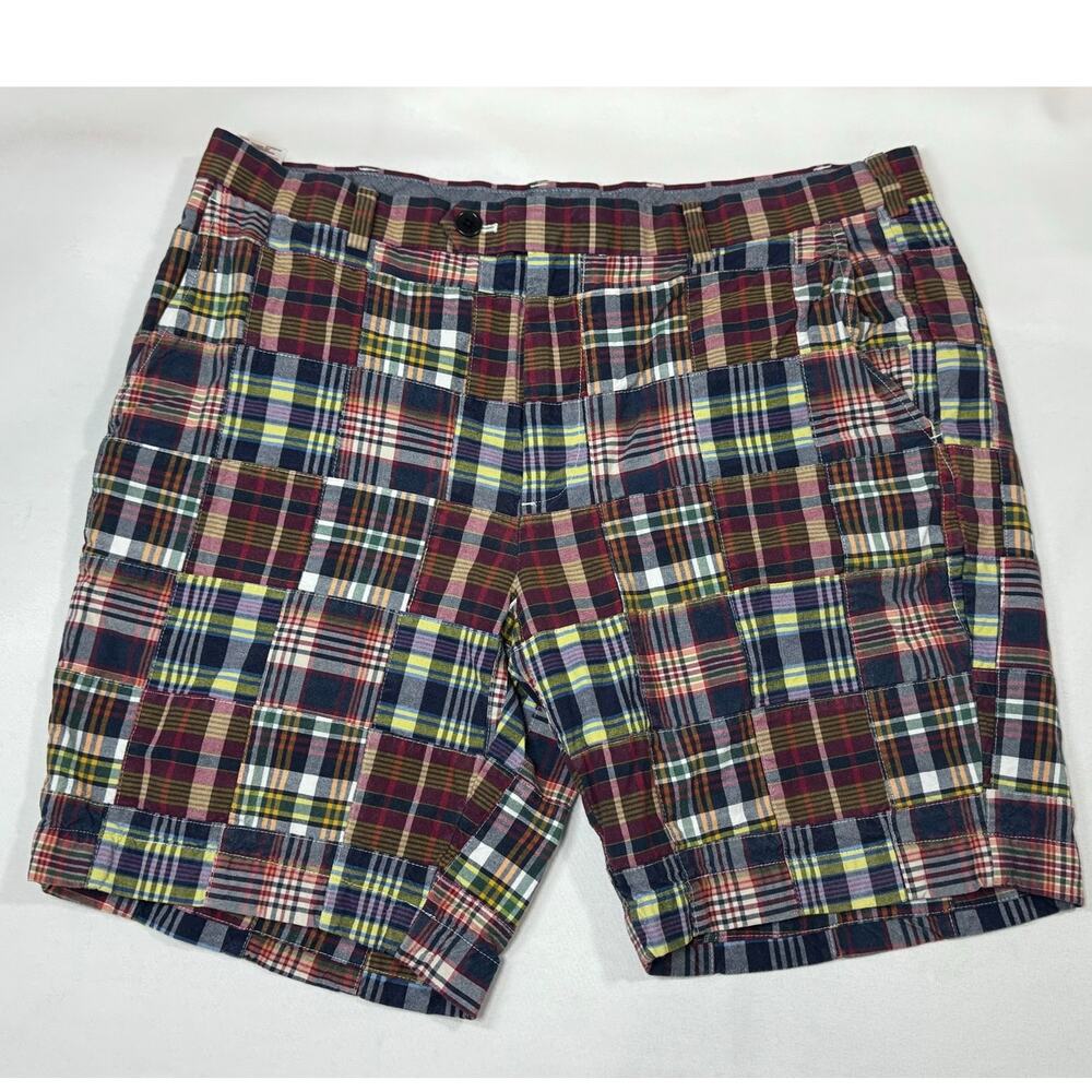 Brooks Brothers Shorts Mens Size 38 Multicolor Patchwork Cotton Pockets